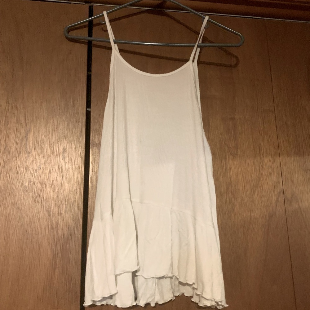 White baby doll tank
